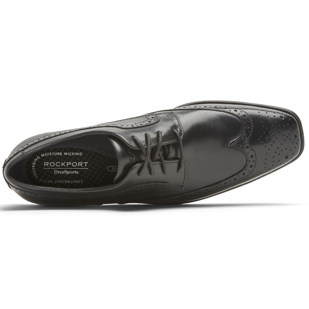 Rockport Dress Shoes For Mens Black - Dres Sports Business 2 Wingtip - SW7415062